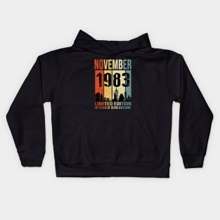 Made In 1983 November 40 Years Of Being Awesome Kids Hoodie